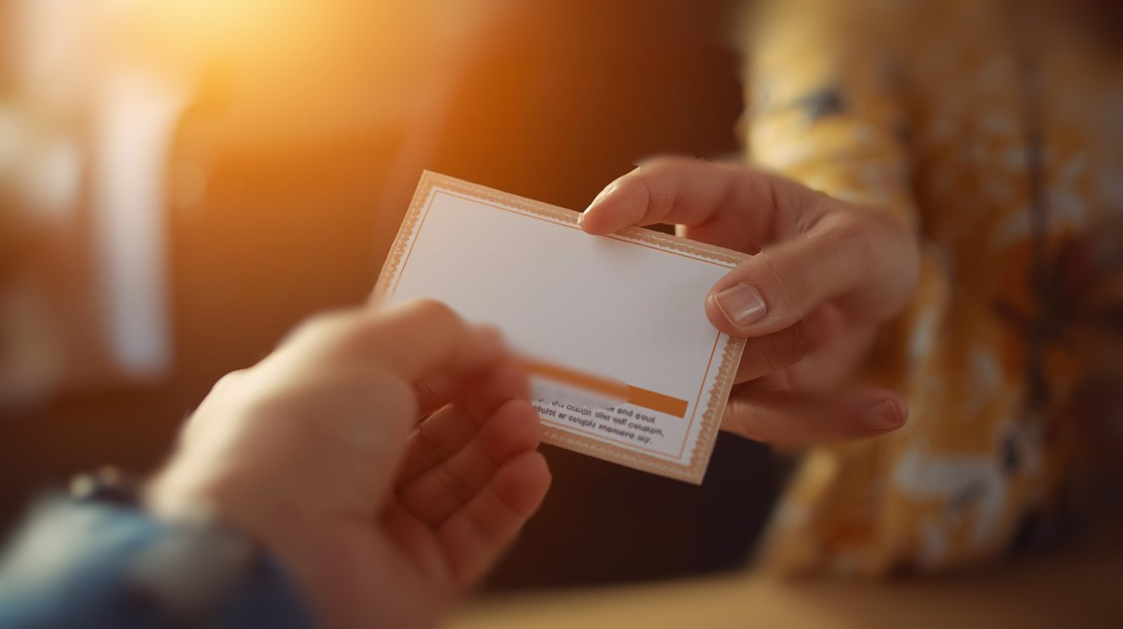 クーポンを渡す