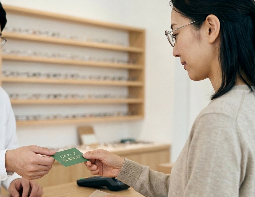 お会計時にクーポンを提示