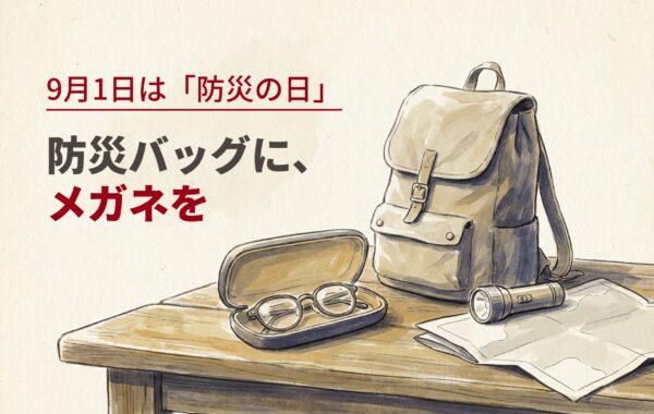 9月1日は「防災の日」。いざという時、あなたの目は“見えて”いますか？——備えておきたい、もう一本のメガネ